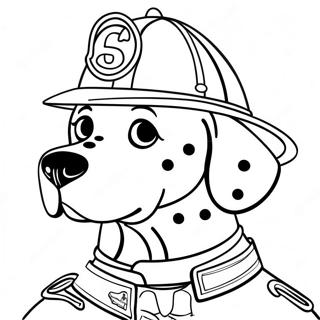 Dalmatiner Mit Feuerwehrhelm Ausmalbild 100038 38716