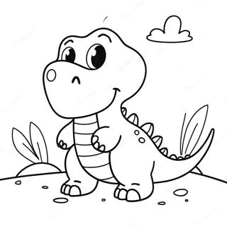 Frohlicher Dinosaurier Verliebt Ausmalbild 100321-38940