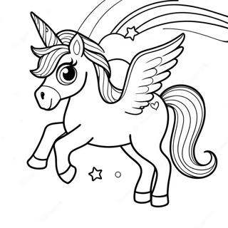 Verspielt Regenbogen Einhorn Ausmalbild 100523 39094