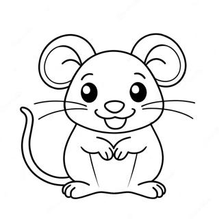 Niedliche Ratte Chinesisches Tierkreis Ausmalbild 100727-39256