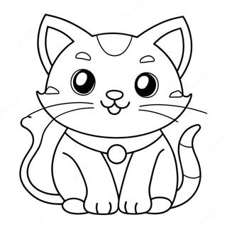 Niedliche Orange Katze Ausmalbild 100856-39355