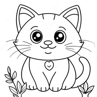 Niedliche Orange Katze Ausmalbild 100856-39356