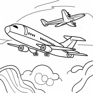 Flugzeug Startet Ausmalbild 100906-39393