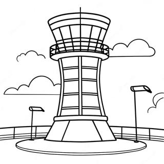 Flugverkehrskontrollturm Ausmalbild 100908-39403