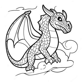 Majestatischer Enderdrache Am Himmel Ausmalbild 100958-39433