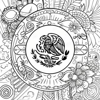 Detaillierte Mexikanische Flagge Ausmalbild 101034 39495