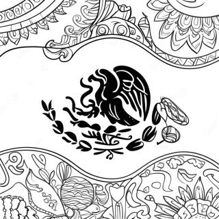 Detaillierte Mexikanische Flagge Ausmalbild 101034 39496