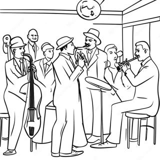 Szene Im Klassischen Jazzclub Ausmalbild 101166 39601