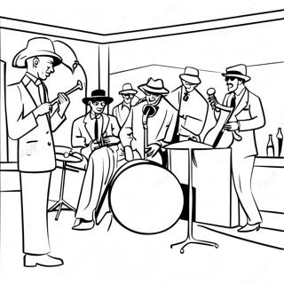 Szene Im Klassischen Jazzclub Ausmalbild 101166 39602