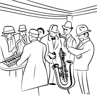 Szene Im Klassischen Jazzclub Ausmalbild 101166 39603