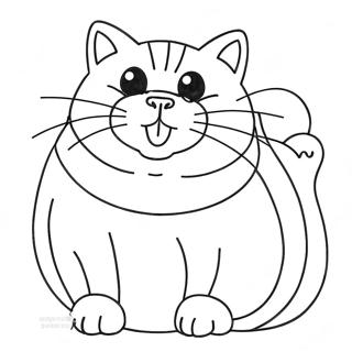 Verspielte Fette Katze Ausmalbild 101215-39631
