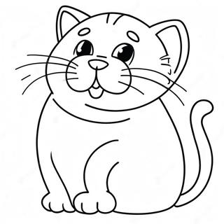Verspielte Fette Katze Ausmalbild 101215-39632