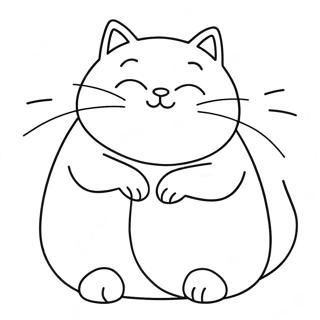 Schlafrige Fette Katze Ausmalbild 101216-39634