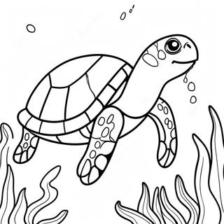 Gluckliche Meeresschildkrote Beim Schwimmen Ausmalbild 101294-39805