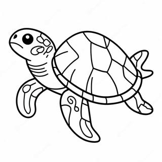 Gluckliche Meeresschildkrote Beim Schwimmen Ausmalbild 101294-39806