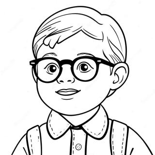 Schlaues Kind Mit Brille Ausmalbild 101345-39851