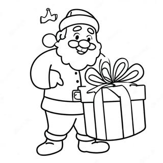 Frohlicher Weihnachtsmann Der Geschenke Bringt Ausmalbild 101445-39921