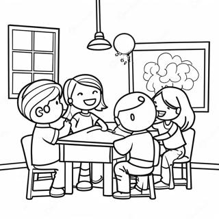 Spassige K 12 Klassenzimmerszene Ausmalbild 101523 39983