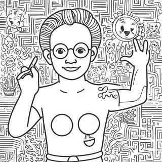 Keith Haring Ausmalbild 101547-39994