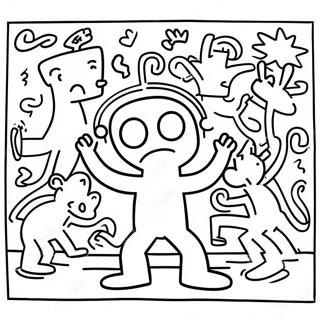 Keith Haring Ausmalbild 101547-39996