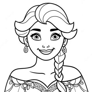 Frozen 2 Elsa Mit Offenen Haaren Ausmalbilder