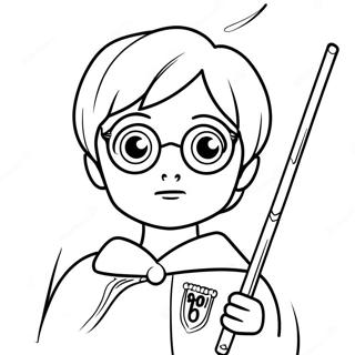 Harry Potter Mit Zauberstab Ausmalbild 101704-40117