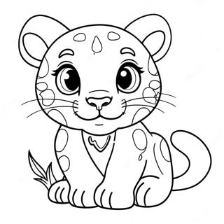 Verspielter Pantherjunges Ausmalbild 101781-40182