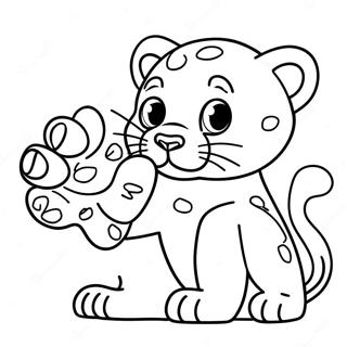 Verspielter Pantherjunges Ausmalbild 101781-40183