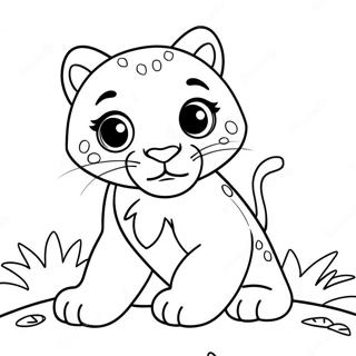 Verspielter Pantherjunges Ausmalbild 101781-40184