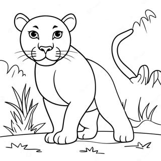 Eleganter Panther Auf Der Jagd Ausmalbild 101782-40186