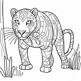 Eleganter Panther Auf Der Jagd Ausmalbild 101782-40187