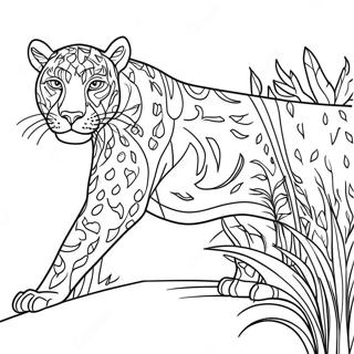 Eleganter Panther Auf Der Jagd Ausmalbild 101782-40188