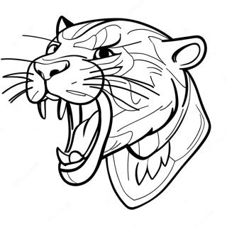 Fiercer Panther Beim Brullen Ausmalbild 101783-40189