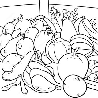 Frisches Obst Und Gemuse Auf Dem Bauernmarkt Ausmalbild 102091 40427