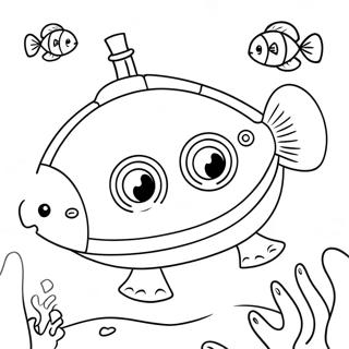 Niedliches Cartoon U Boot Ausmalbild 102142-40464