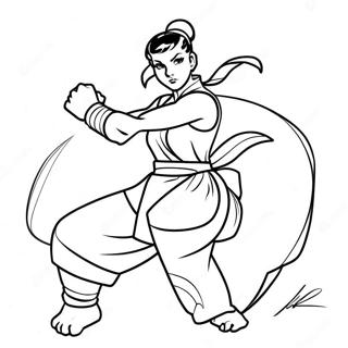 Chun Li In Aktion Ausmalbild 102243-40538