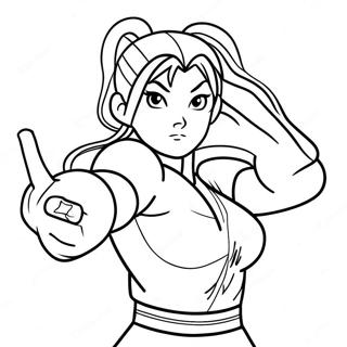 Chun Li In Aktion Ausmalbild 102243-40539