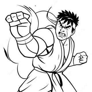 Ryu Fuhrt Hadouken Aus Ausmalbild 102244 40541