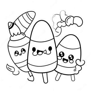 Niedliche Zuckermais Figuren Ausmalbild 102657-40860