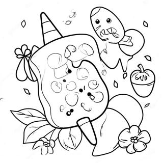 Frohliches Halloween Zuckermais Ausmalbild 102658-40861