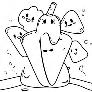 Lachelnder Zuckermais Mit Geistern Ausmalbild 102659-40866