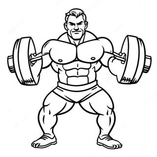 Starker Mann Mit Gewichten Ausmalbild 103018-41139