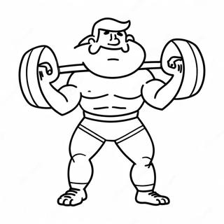 Starker Mann Mit Gewichten Ausmalbild 103018-41140