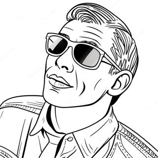 Cooler Mann Mit Sonnenbrille Ausmalbild 103020 41147