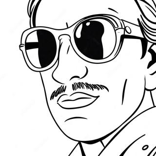 Cooler Mann Mit Sonnenbrille Ausmalbild 103020 41148