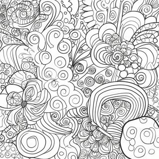 Retro 70er Jahre Funky Muster Ausmalbild 103120 41220