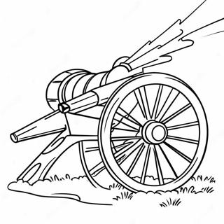 Burgerkrieg Kanone Feuert Ausmalbild 103352 41404