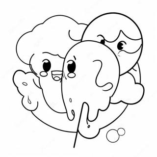 Niedlicher Zuckerwatte Charakter Ausmalbild 103457-41490