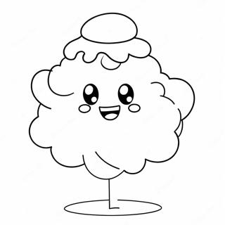 Niedlicher Zuckerwatte Charakter Ausmalbild 103457-41491