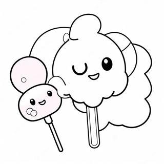 Niedlicher Zuckerwatte Charakter Ausmalbild 103457-41492